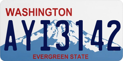 WA license plate AYI3142