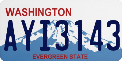 WA license plate AYI3143