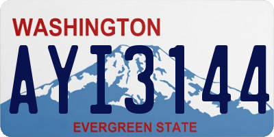 WA license plate AYI3144
