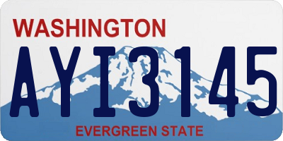 WA license plate AYI3145