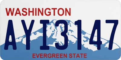 WA license plate AYI3147