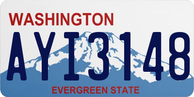 WA license plate AYI3148