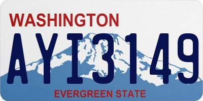 WA license plate AYI3149