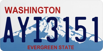 WA license plate AYI3151