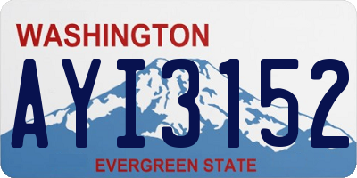 WA license plate AYI3152