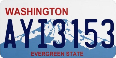 WA license plate AYI3153