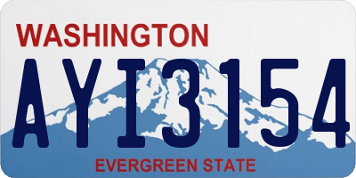 WA license plate AYI3154