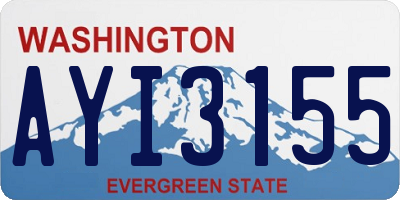 WA license plate AYI3155