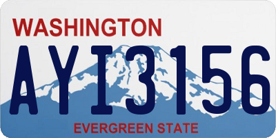 WA license plate AYI3156
