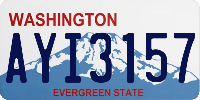 WA license plate AYI3157
