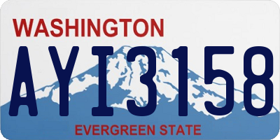 WA license plate AYI3158
