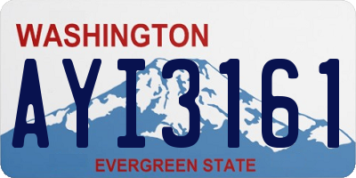 WA license plate AYI3161
