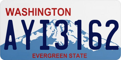 WA license plate AYI3162