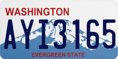 WA license plate AYI3165