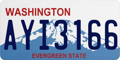 WA license plate AYI3166