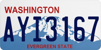 WA license plate AYI3167