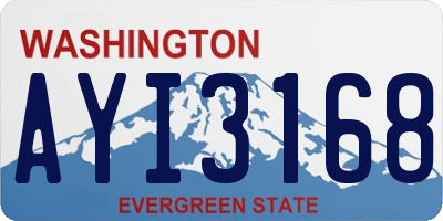 WA license plate AYI3168