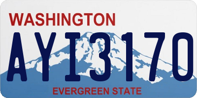 WA license plate AYI3170
