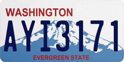 WA license plate AYI3171