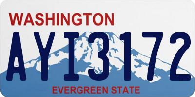 WA license plate AYI3172