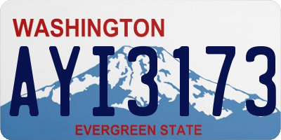 WA license plate AYI3173