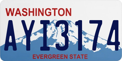 WA license plate AYI3174