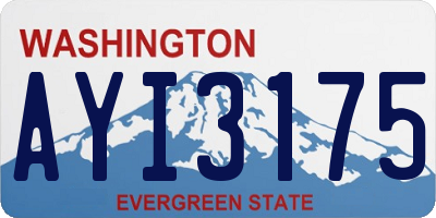 WA license plate AYI3175