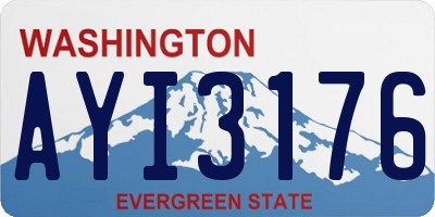 WA license plate AYI3176