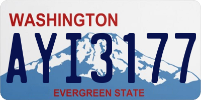 WA license plate AYI3177