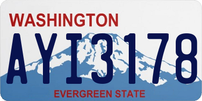 WA license plate AYI3178
