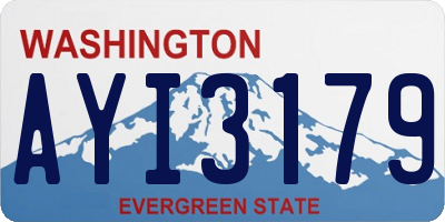 WA license plate AYI3179