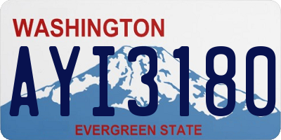 WA license plate AYI3180