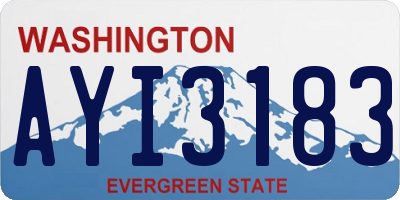 WA license plate AYI3183