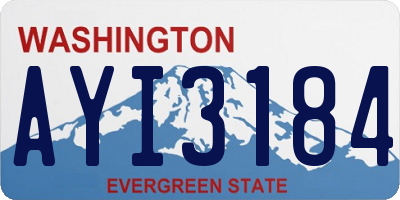 WA license plate AYI3184