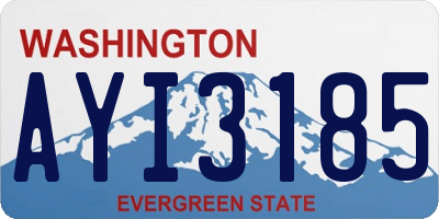 WA license plate AYI3185
