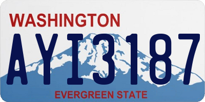 WA license plate AYI3187