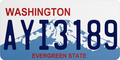 WA license plate AYI3189