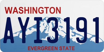 WA license plate AYI3191