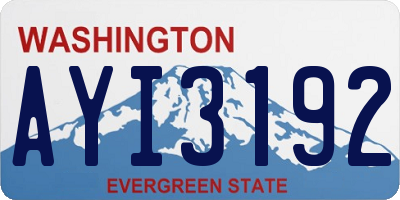 WA license plate AYI3192