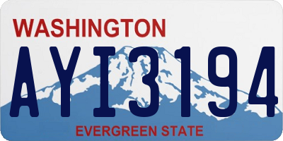 WA license plate AYI3194