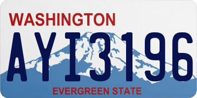 WA license plate AYI3196