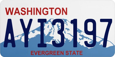 WA license plate AYI3197