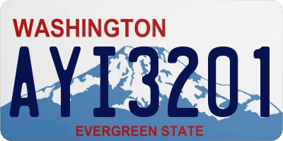 WA license plate AYI3201