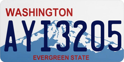 WA license plate AYI3205