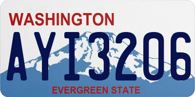 WA license plate AYI3206