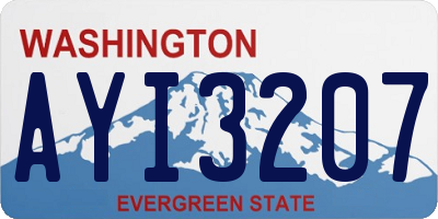 WA license plate AYI3207