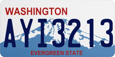 WA license plate AYI3213