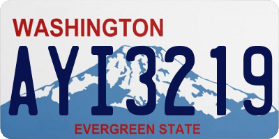 WA license plate AYI3219