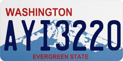 WA license plate AYI3220