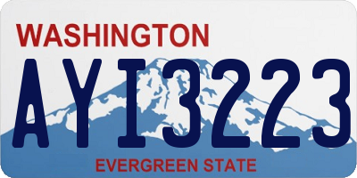 WA license plate AYI3223